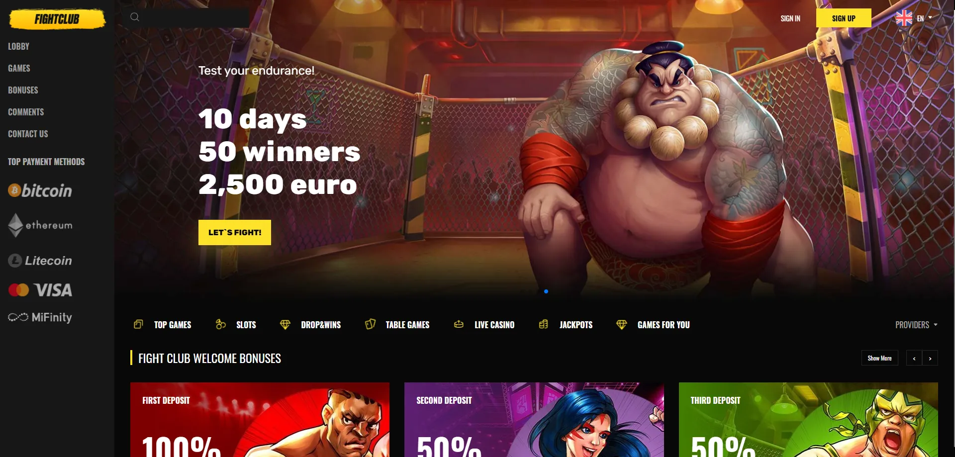fightclubcasino6 Fight Club Casino Bonuses and Promotions