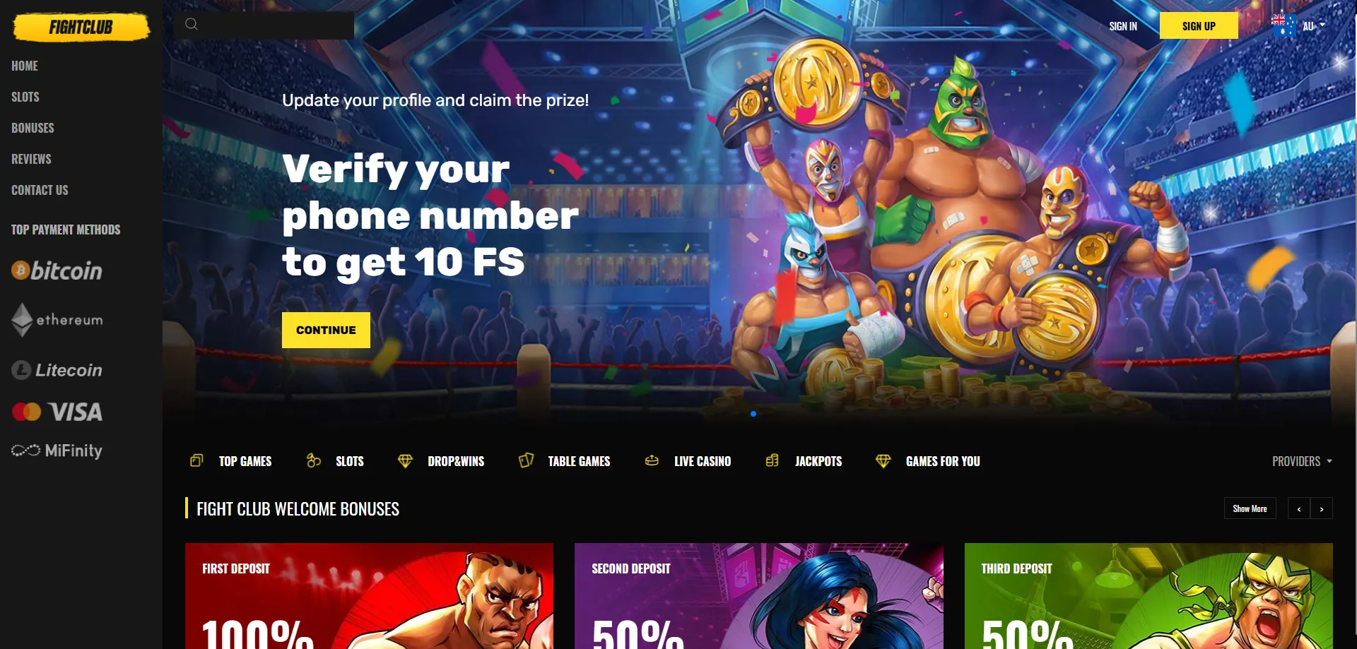 fightclubcasino2 Fight Club Casino Games: Slots, Live Casino
